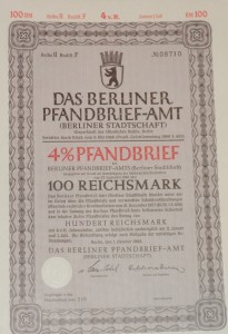 Das Berliner Pfandbrief 100 Reichsmark 1942