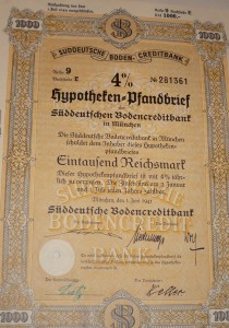 Hypotheken Pfandbrief 1000 Reichsmark 1941