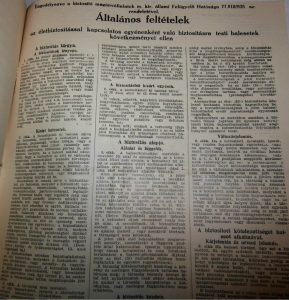 Az Anker Biztosító biztosítási kötvény 1938 