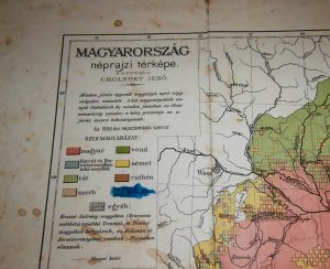 Magyarország néprajzi térkép 1900 Cholnoky régi