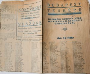 Régi Budapest térkép 1940 es évek