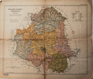 Szolnok-Dobóka Vármegye térkép 1910-es évek