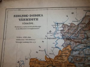 Szolnok-Dobóka Vármegye térkép 1910-es évek