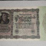 50.000 Német márka 1919 bankjegy papír pénz