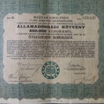 Államadóssági kötvény 500.000 korona 1925