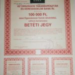 OTP Bank betéti jegy 100000 Ft 2001