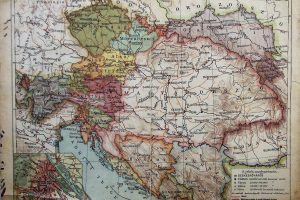 Magyarország és Ausztria Politikai térkép 1909