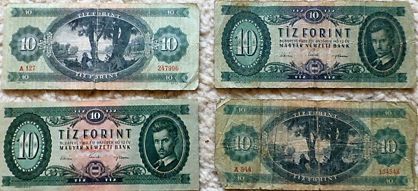 10 forint papírpénz 1962