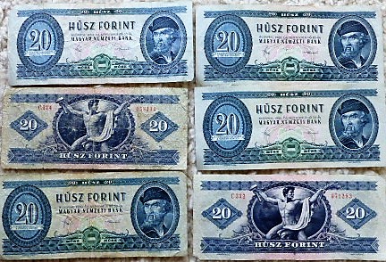 20 Forint papírpénz 1980