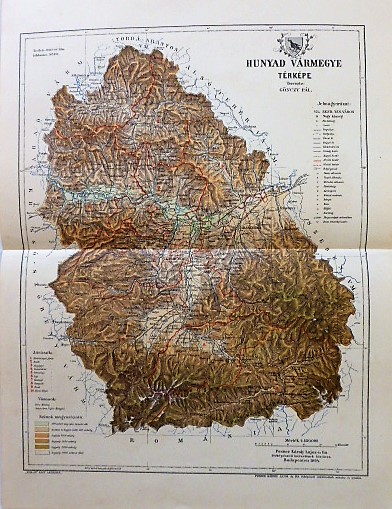 Hunyad Vármegye Térkép 1894