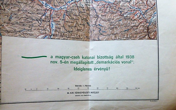 Magyarország Bécsi döntés után térkép 1938