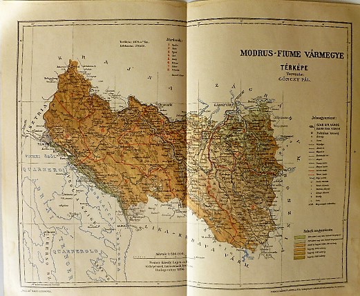 Modrus-Fiume Vármegye Térkép 1896