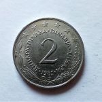 2 Dinár Jugoszlávia 1981 fémpénz