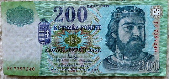 200 Forint papírpénz 2007