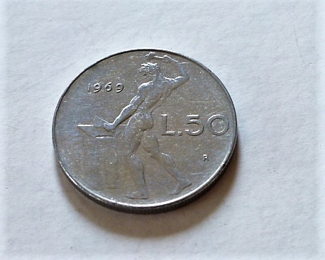 50 Lira olasz fémpénz 1969