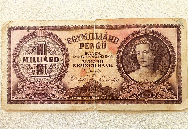 Egymilliárd Pengő papírpénz 1946