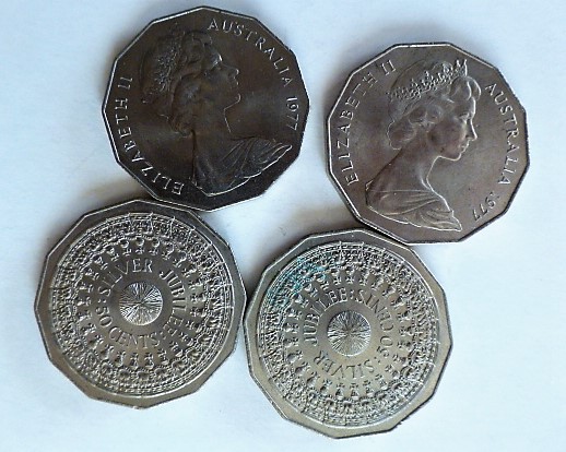 Ezüst Jubileum Silver Jubilee 50 cents 1977 Ausztrália pénzérme