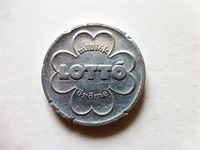 Lotto szerencsepénz érme