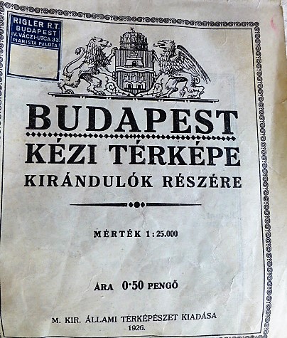 Budapest térkép kirándulóknak 1926