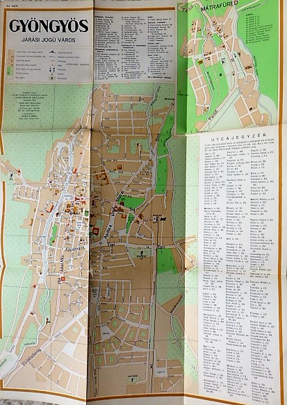 Gyöngyös Járási Jogú Város térkép 1958