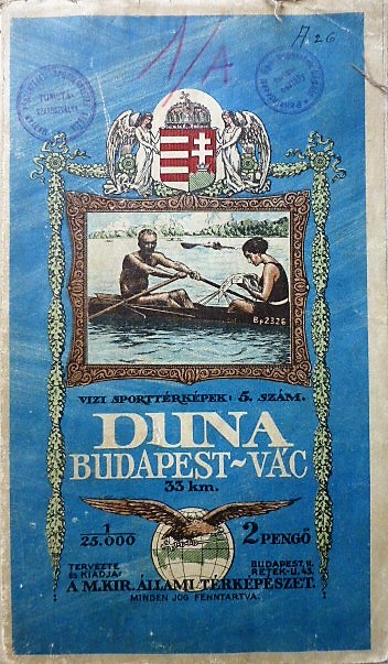 Budapest Vác vizi sporttérkép 1930-as évek