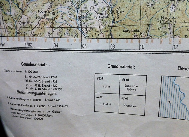 Havasmező Zabiev Erdély Felvidék katonai térkép 1944