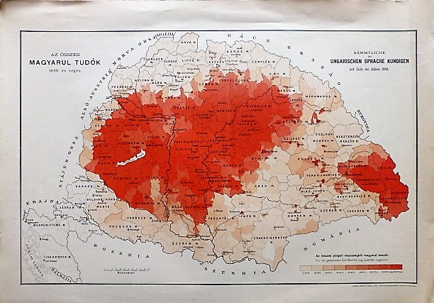 Magyarul Tudók 1890 Magyarország térkép