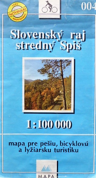 Szlovák Paradicsom térkép 1992