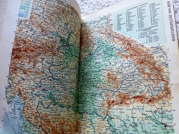 Á.T.I kisatlasz 1934 térkép Magyar Királyi Állami Térképészeti Intézet