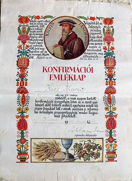 Konfirmáció emléklap 1949
