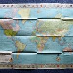 Stanford's General Map of the World világtérkép 1957