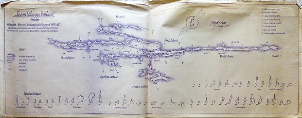 Szemlőhegyi Barlang térképe 1961 -62