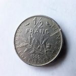 1/2 Franc Franciaország fémpénz 1965