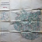 Magyarország Autóbuszhálózata 1965-66 térkép kétoldalas