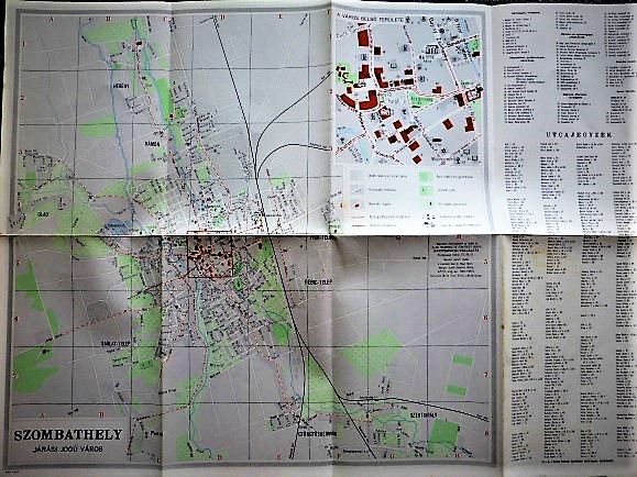 Szombathely Járási Jogú Város 1964 régi térkép