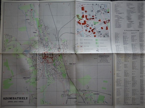 Szombathely Járási Jogú Város 1964 régi térkép