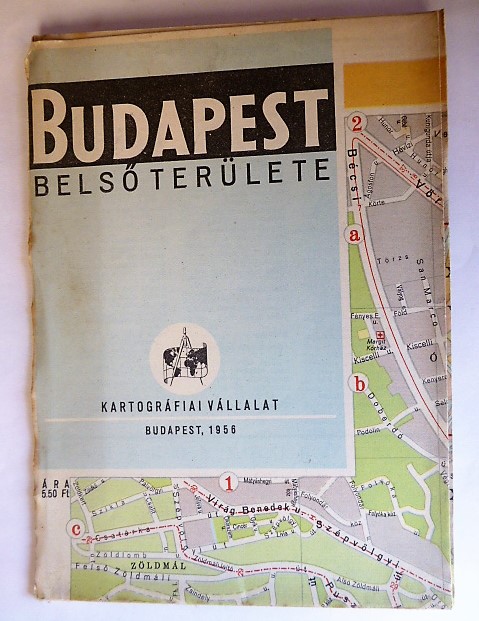 Budapest belső területe térkép 1956