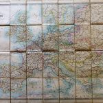 Europa térkép 1877 Párizs Franciaország