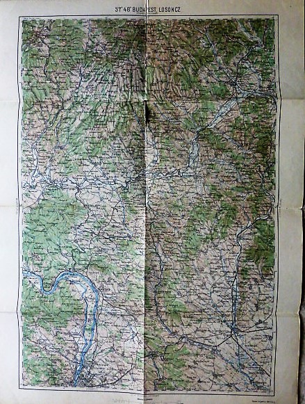 Budapest Losonc térkép 1917