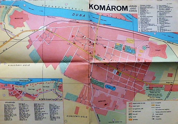 Komárom város térkép 1966