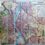 Budapest Székesfőváros térkép 1937 vászonra kasírozott