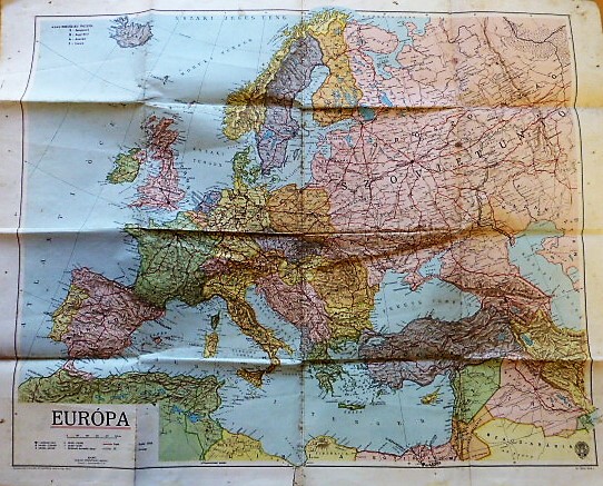 Európa térkép 1948 N