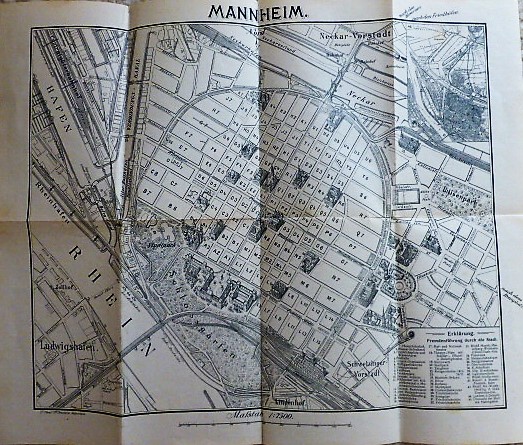 Mannheim régi térkép 1 7500