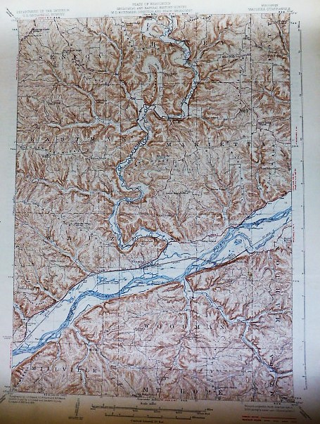 Wauzeka Wisconsin USA topográfiai térkép 1926