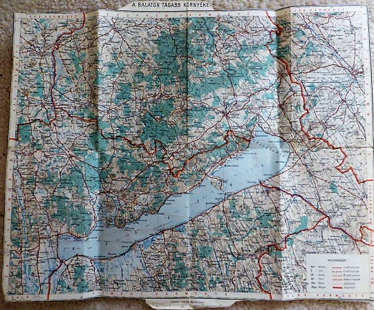 A Balaton tágabb környékének térképe 1929