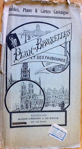 Brüsszel régi térkép 1930-40 es évek