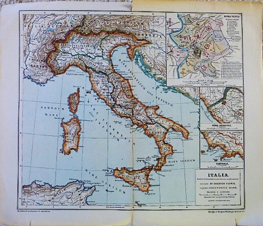 Italia térkép 1913