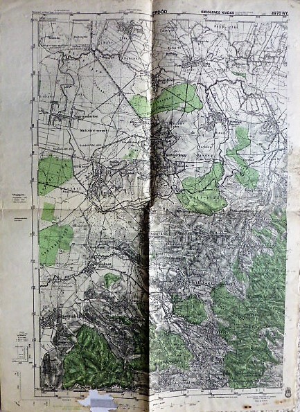 Erdőd környéke Erdély katonai térkép 1944