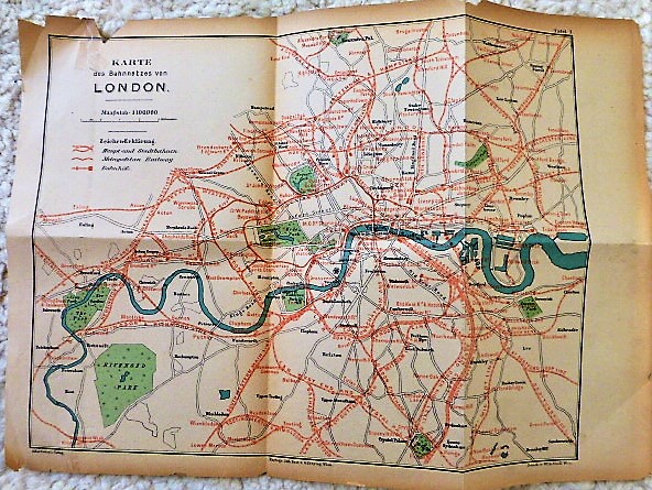 London vasút térkép 1900-as évek