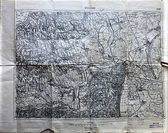 Szekszárd környéke katonai térkép 1924